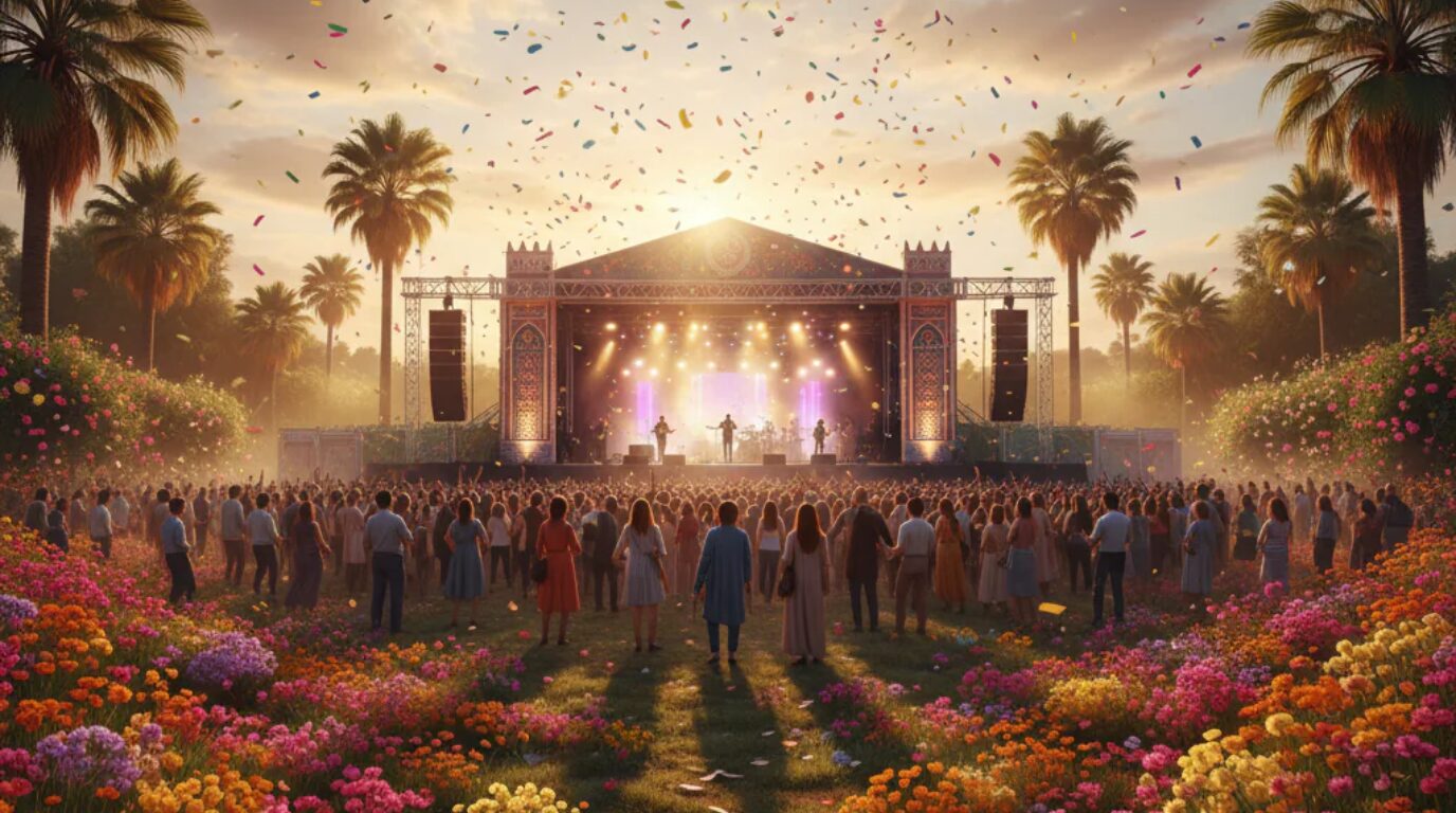 Outdoor spring festival during Morocco events April 2026