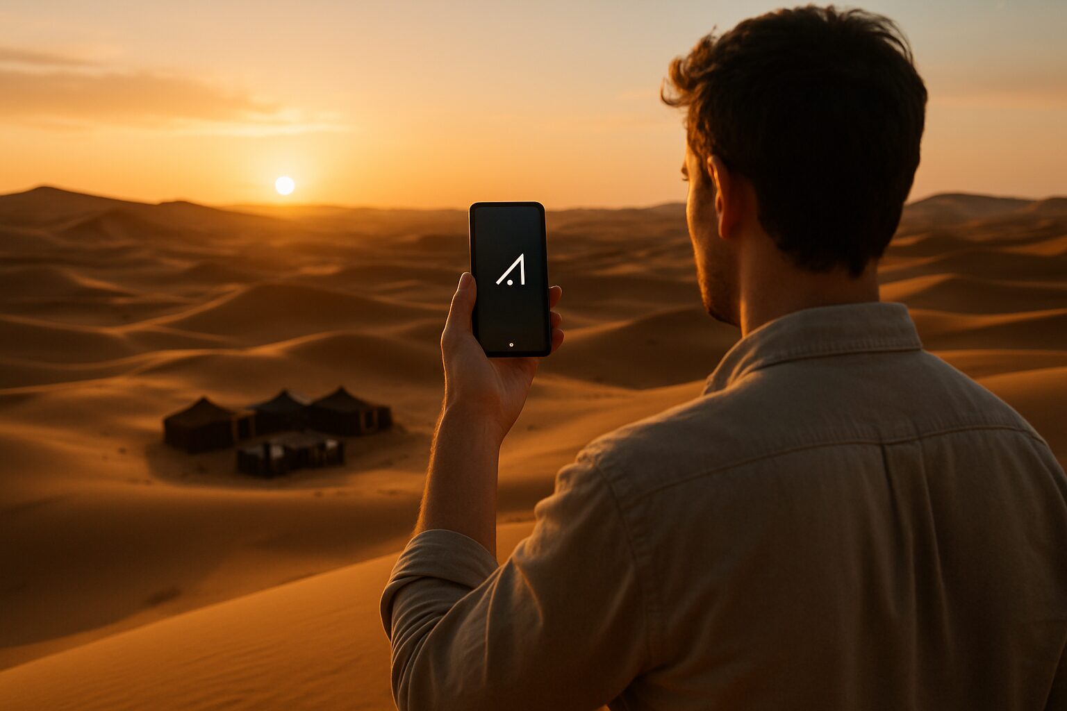 Map of mobile network coverage in Morocco by region: cities, rural, desert, mountains