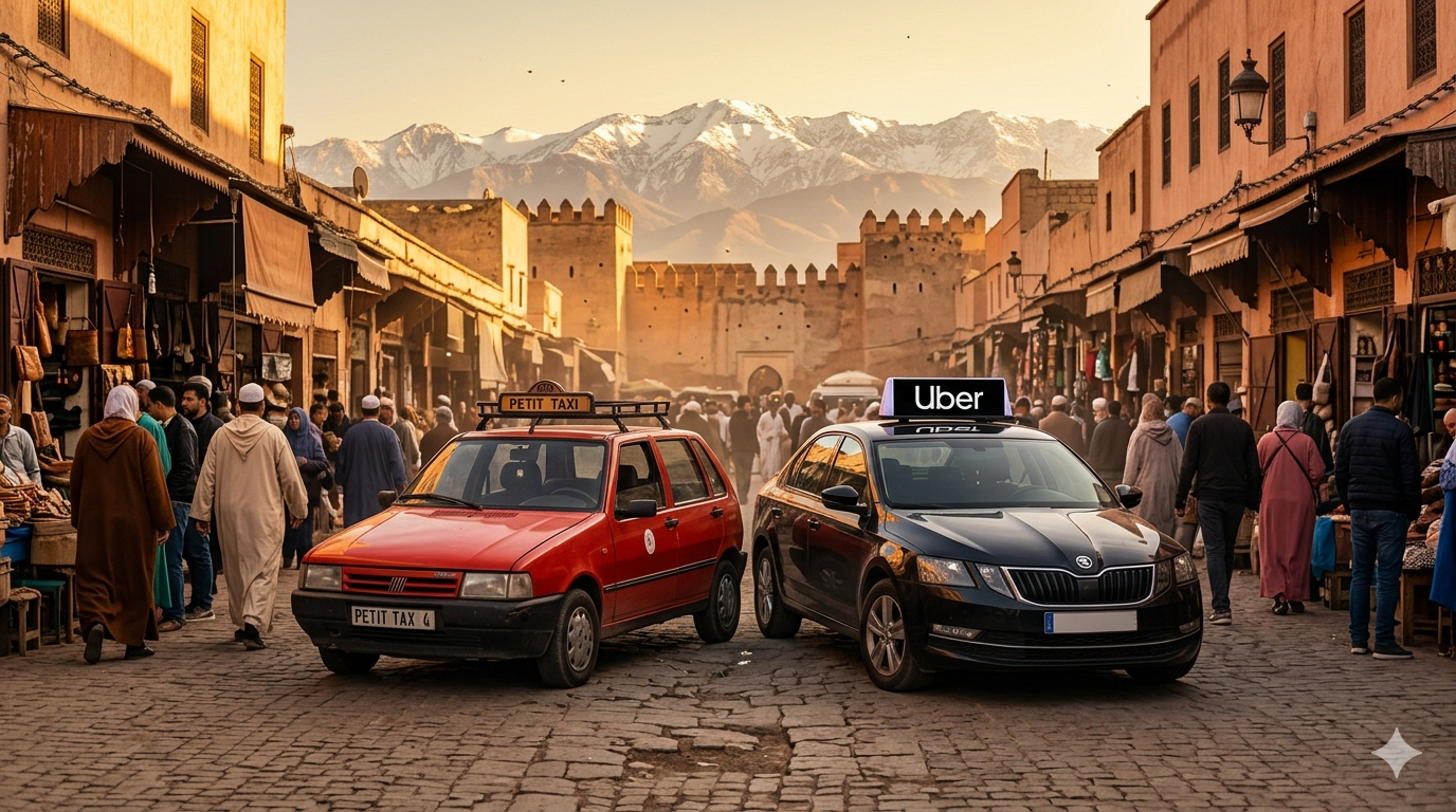 taxi vs uber marrakech Morocco 2026