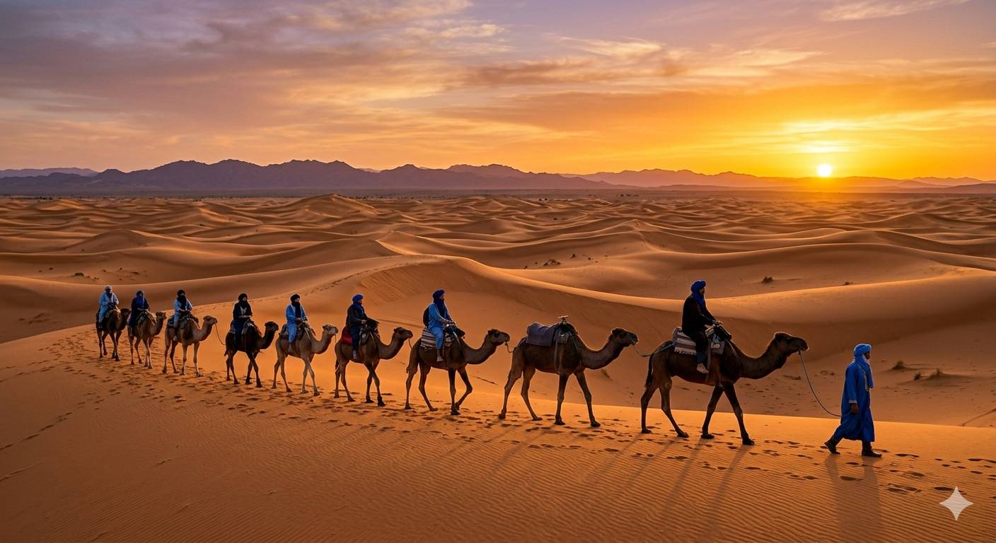 Morocco camel trek Sahara desert Morocco 2026
