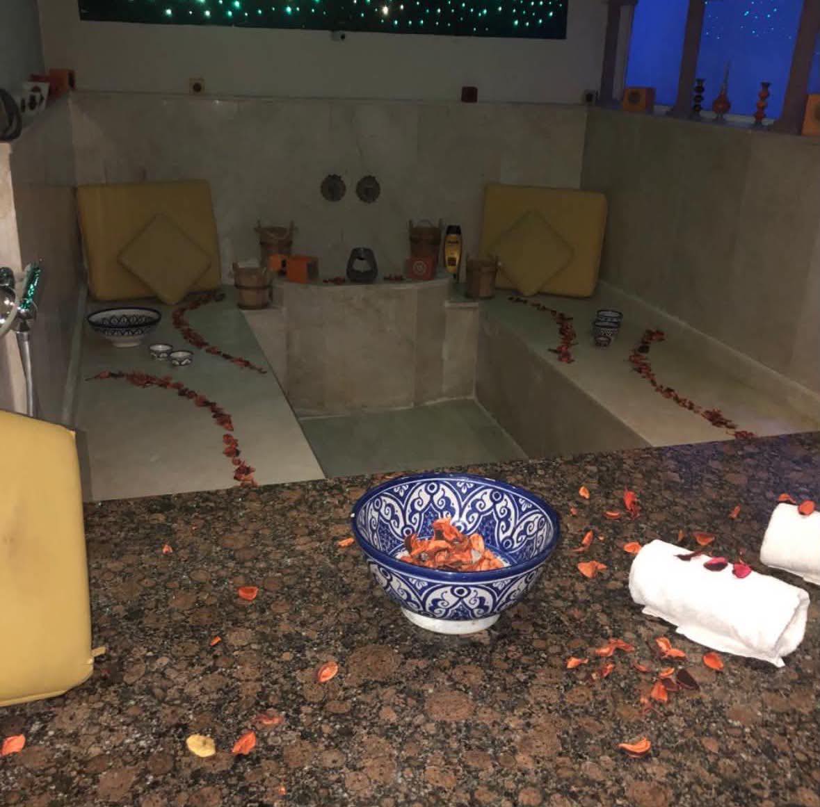 Atelier Ruska Casablanca hammam-style relaxation room